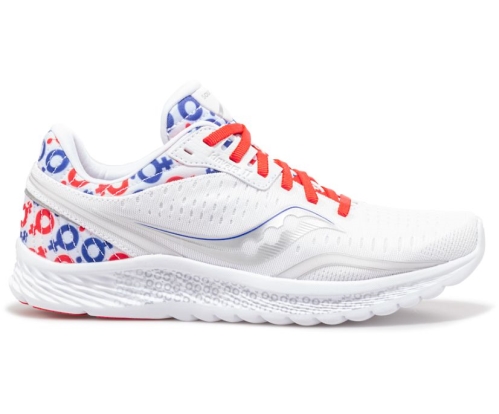 Tenis Saucony Kinvara 11 Mujer Zapatillas Running Blancas / Rojas / Azules México MX-746-KE
